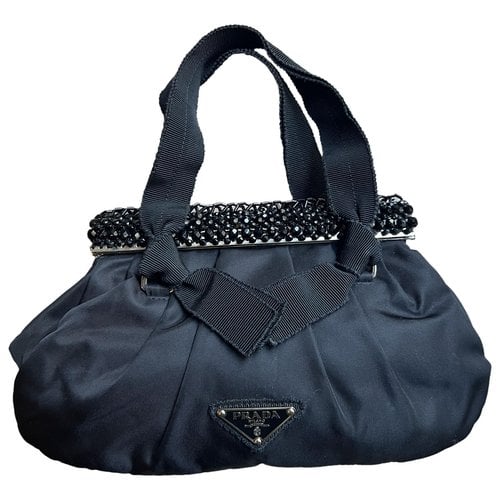 Pre-owned Prada Tessuto Cloth Handbag In Black