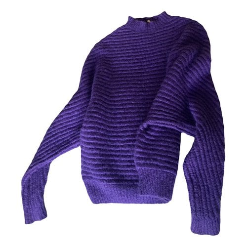 Pre-owned Maje Wool Jumper In Purple