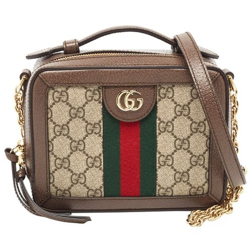 Pre-owned Gucci Leather Bag In Beige