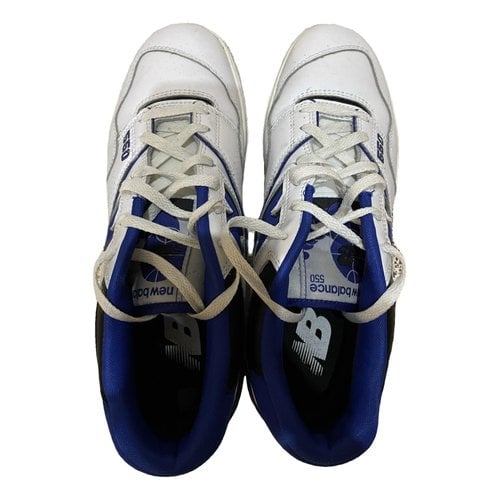 Pre-owned New Balance 550 Leather Low Trainers In Blue
