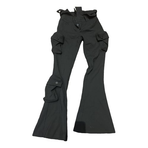 Pre-owned Trussardi Wool Carot Pants In Black