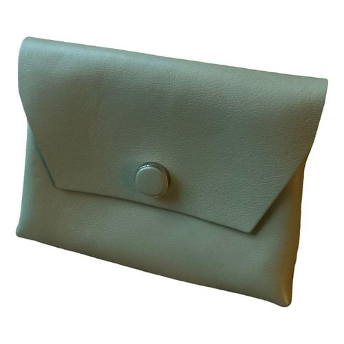 Pre-owned The Row Leather Clutch Bag In Green