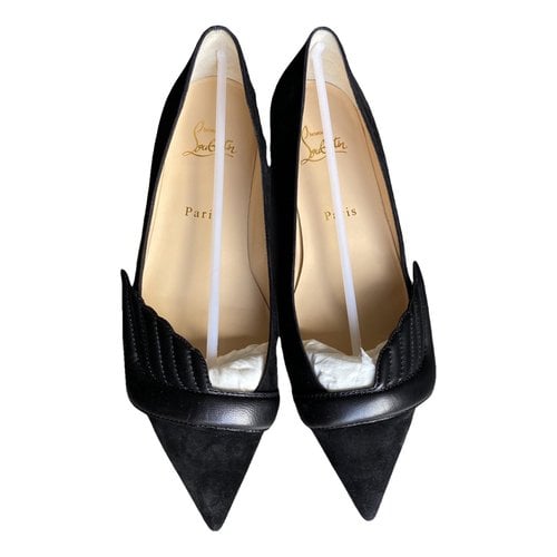 Pre-owned Christian Louboutin Ballet Flats In Black