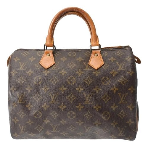 Pre-owned Louis Vuitton Speedy Leather Handbag In Brown