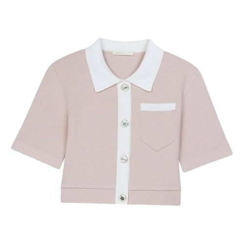 Pre-owned Maje Cardigan In Pink