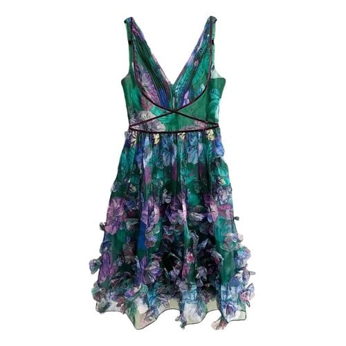 Pre-owned Marchesa Notte Mid-length Dress In Green