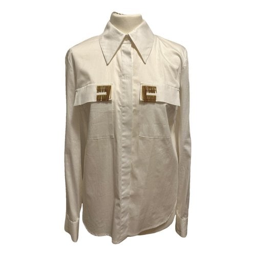Pre-owned Elisabetta Franchi Shirt In White