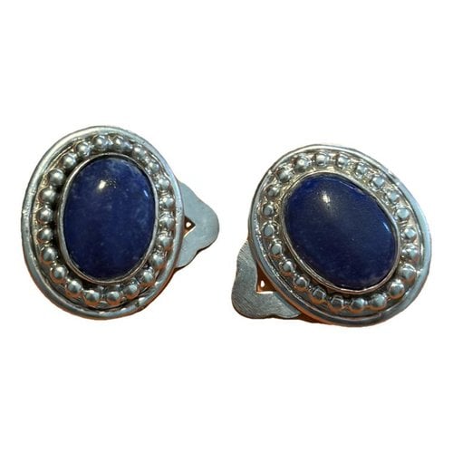 Pre-owned Ilias Lalaounis Silver Earrings In Blue