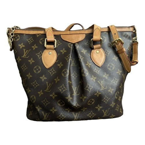 Pre-owned Louis Vuitton Palermo Leather Handbag In Brown