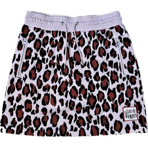 Pre-owned Kenzo Tiger Mini Skirt In Pink