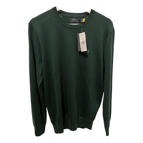 Pre-owned Polo Ralph Lauren Wool Pull In Green