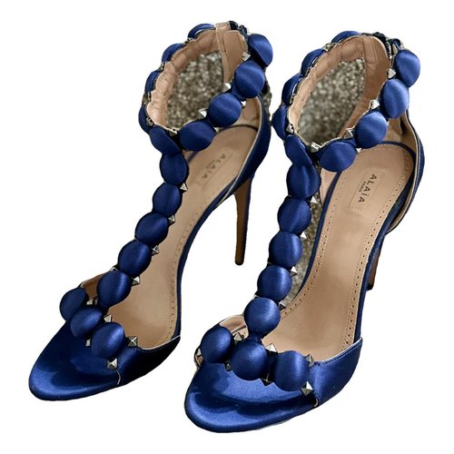 Pre-owned Alaïa Cloth Heels In Blue