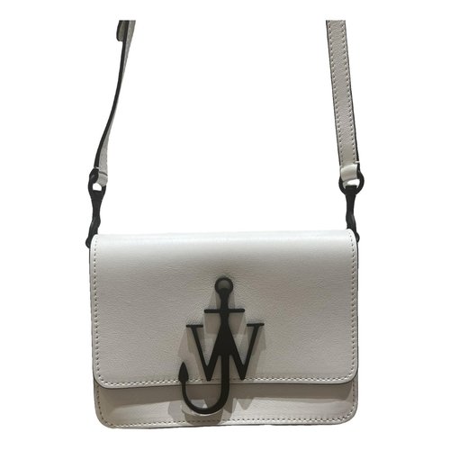 Pre-owned Jw Anderson Logo Leather Handbag In White