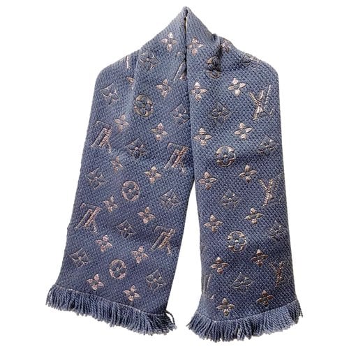 Pre-owned Louis Vuitton Wool Stole In Grey
