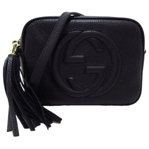 Pre-owned Gucci Soho Leather Handbag In Black