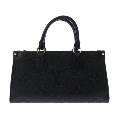 Pre-owned Louis Vuitton Onthego Leather Handbag In Black