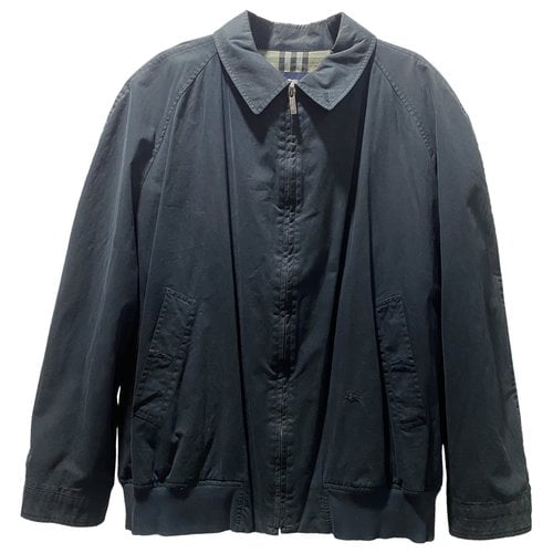 Pre-owned Burberry Peacoat In Black