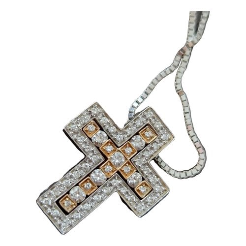 Pre-owned Damiani White Gold Necklace In Silver