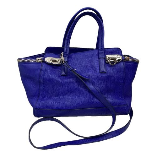 Pre-owned Ferragamo Sofia Leather Crossbody Bag In Blue