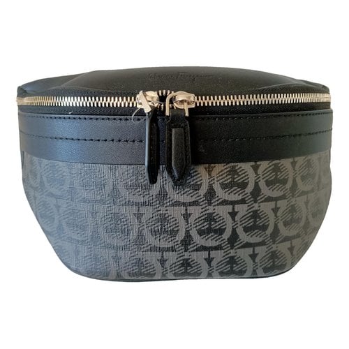 Pre-owned Ferragamo Leather Travel Bag In Black