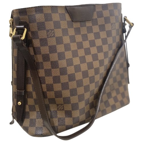 Pre-owned Louis Vuitton Rivington Cloth Handbag In Brown