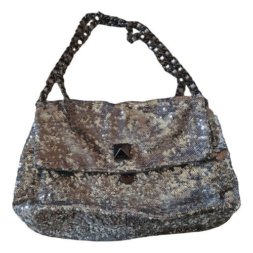 Pre-owned Pomikaki Glitter Handbag In Silver