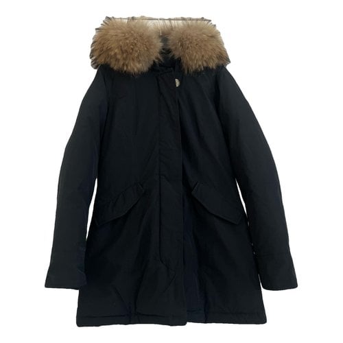 Pre-owned Woolrich Caban In Navy
