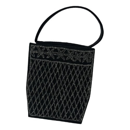 Pre-owned Alberta Ferretti Silk Clutch Bag In Black