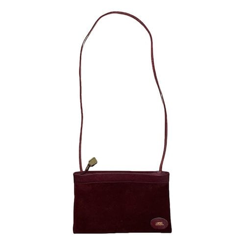 Pre-owned Loewe Amazona Leather Handbag In Burgundy