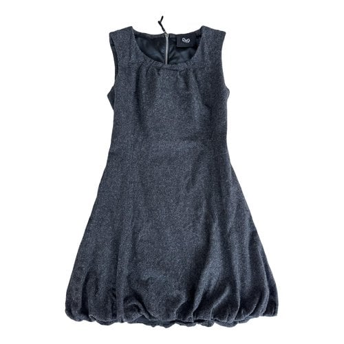 Pre-owned D&g Wool Mini Dress In Grey