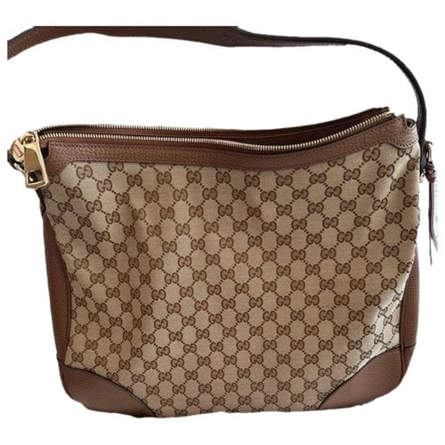 Pre-owned Gucci Animalier Leather Handbag In Beige