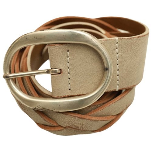 Pre-owned Isabel Marant Leather Belt In White