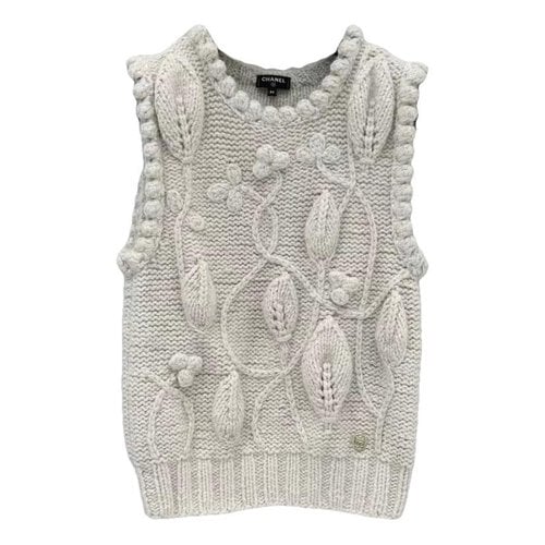 Pre-owned Chanel Cashmere Vest In Beige