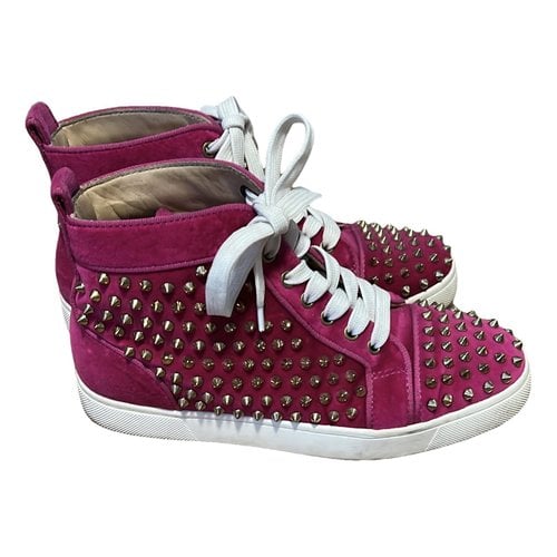 Pre-owned Christian Louboutin Louis Velvet Trainers In Other