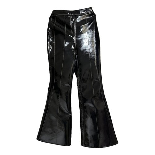 Pre-owned Ellery Vegan Leather Trousers In Black