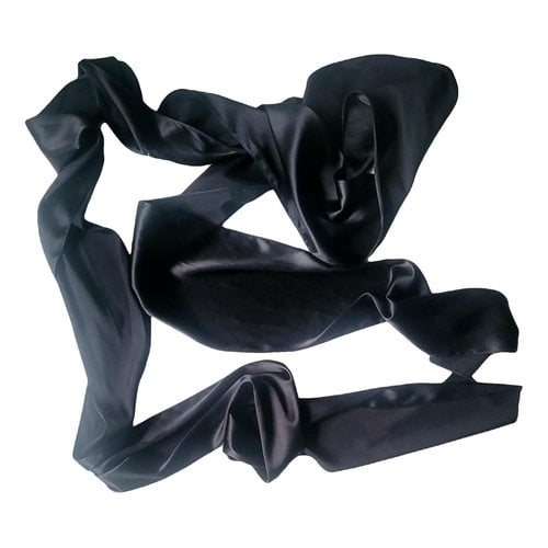 Pre-owned Maison Margiela Silk Stole In Black