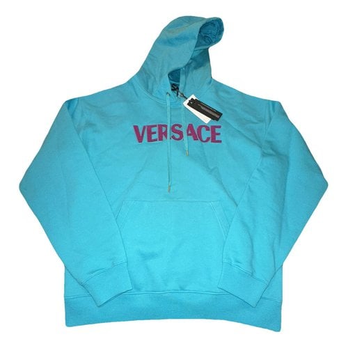 Pre-owned Versace Sweatshirt In Turquoise