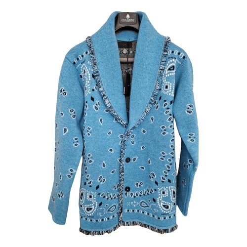 Pre-owned Alanui Cashmere Cardigan In Blue
