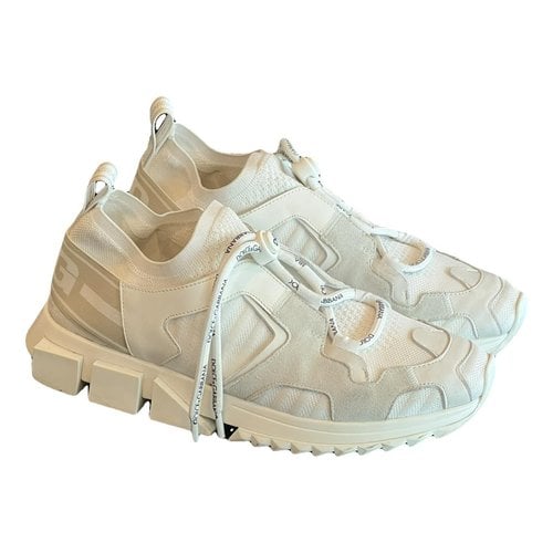 Pre-owned Dolce & Gabbana Sorrento Cloth Trainers In White