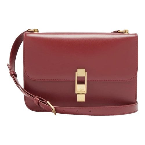 Pre-owned Saint Laurent Carré Leather Crossbody Bag In Red