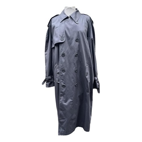 Pre-owned Saint Laurent Trench In Grey