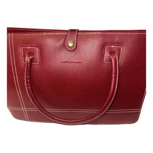 Pre-owned Pierre Balmain Leather Handbag In Burgundy