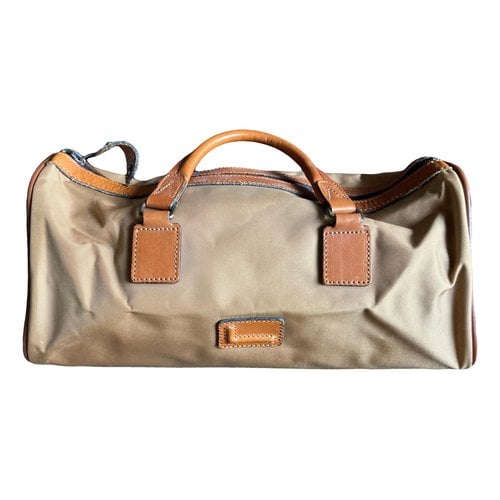 Pre-owned Lancel Cloth Handbag In Beige