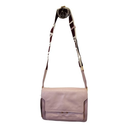 Pre-owned Marni Trunk Leather Crossbody Bag In Pink