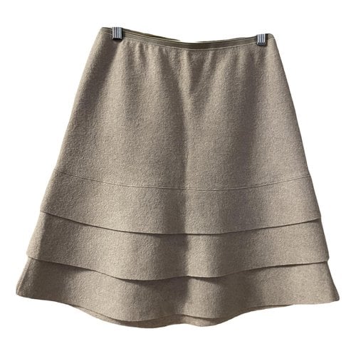 Pre-owned Marc Cain Wool Mini Skirt In Grey