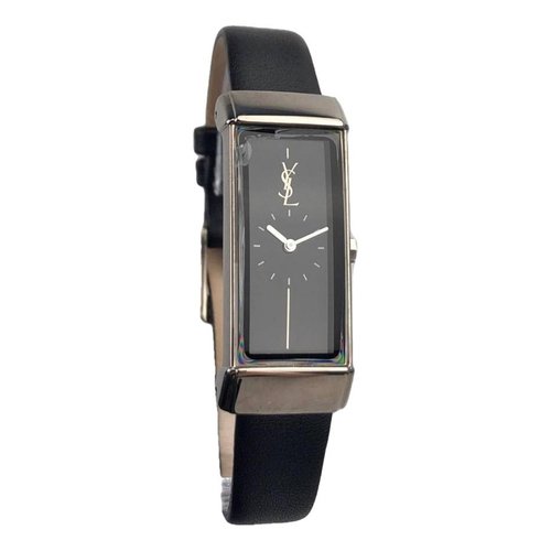 Pre-owned Saint Laurent Watch In Silver