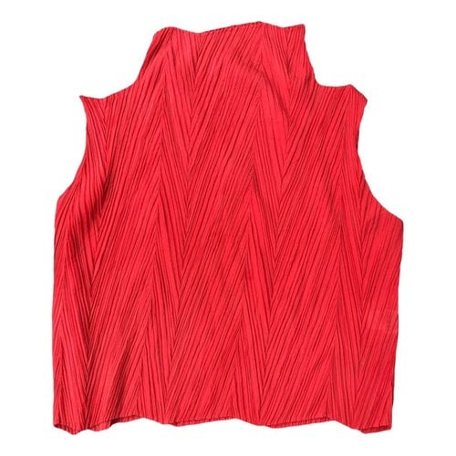 Pre-owned Issey Miyake Blouse In Red