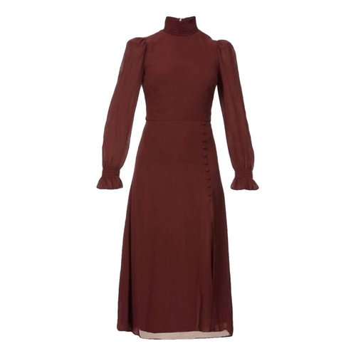 Pre-owned Reformation Mid-length Dress In Burgundy