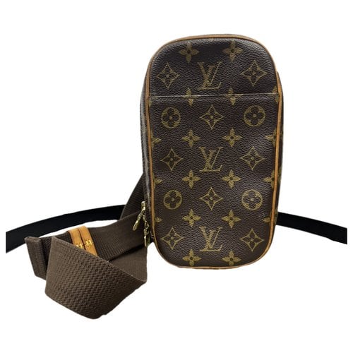 Pre-owned Louis Vuitton Gange Leather Weekend Bag In Other