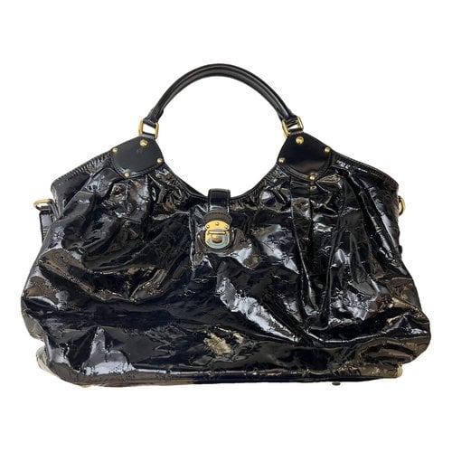 Pre-owned Louis Vuitton Surya Patent Leather Handbag In Black